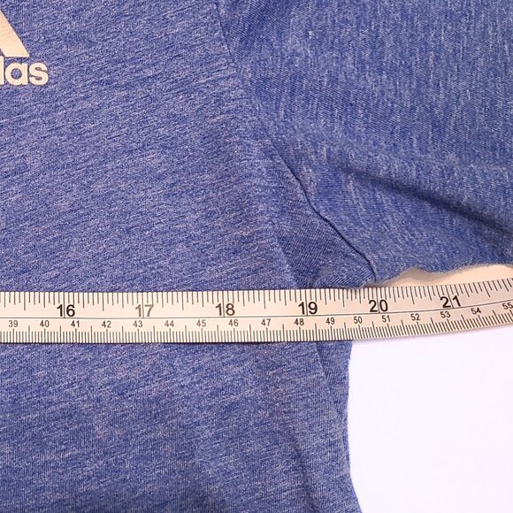 Adidas Large Men’s Performance Blue Heather Tee Shirt - Picture 7 of 10